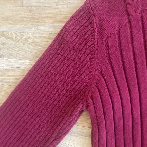 Claiborne Men’s deep red/burgundy crew neck sweater size L - Picture 4 of 9